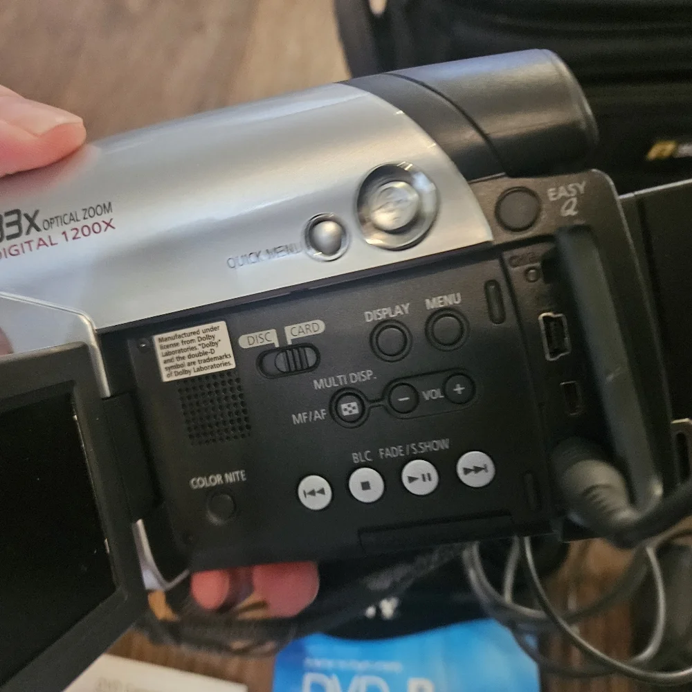Samsung SC-DC164 DVD Camcorder Powers On With Power Cordand 2 New Discs